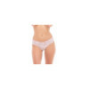 Tanga rose en dentelle ouvert 